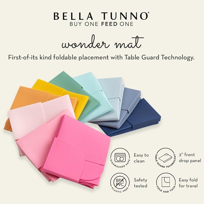 Silicone Placemat for Babies & Toddlers by Bella Tunno, Non-Slip Baby Feeding Mat for High Chair & Table, Dining, Eating, Food & Travel Placemat for Kids
