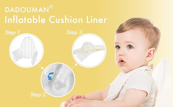 Inflatable Cushion Insert for IKEA Antilop High Chair, Cushion Insert Only, White, 28" L x 14"(Inflated)
