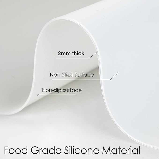 Extra Large Silicone Mat for Kitchen Counter 39.4"x23.6" Silicone Table Mat for Resin Workbench Mat Heat Resistant Mat Coffee Bar Mats, Translucent Thick 2mm Extra Large Quartz Countertop Protector
