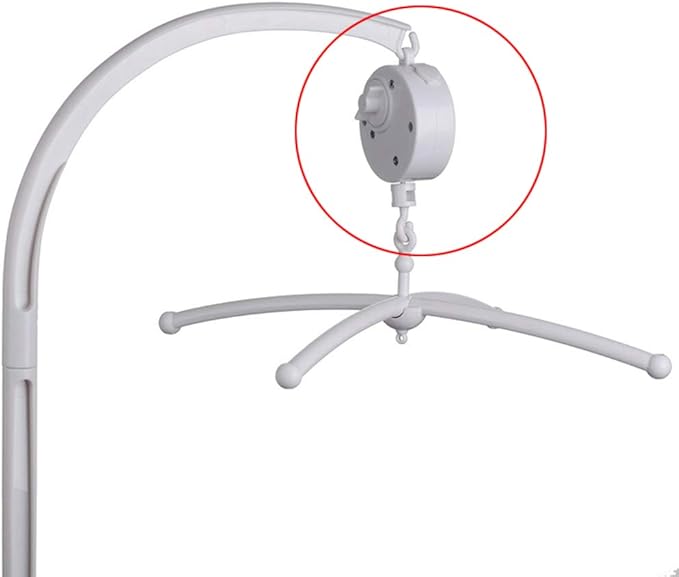 Brahms Lullaby Baby Music Box, Rotary Mobile Crib Bed Bell Toy Windup Musical Gift with Rotating Hook for Babies Boy Girl Kids Children