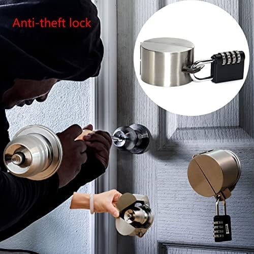 Door Handle Lock Device - Prevents Turning of Door Knob and Access to Keyhole