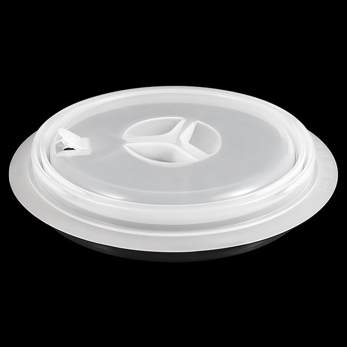 Kichwit Silicone Microwave Plate Cover Collapsible, Dishwasher Safe and BPA Free, White, 10.2"