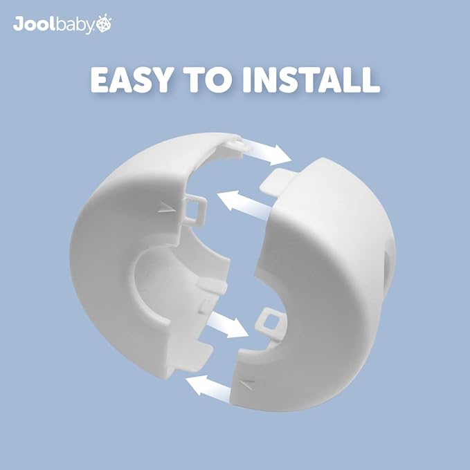 Jool Baby Door Knob Child Safety Covers (4 Pack) Prevent Kids from Opening Doors – Easy to Install