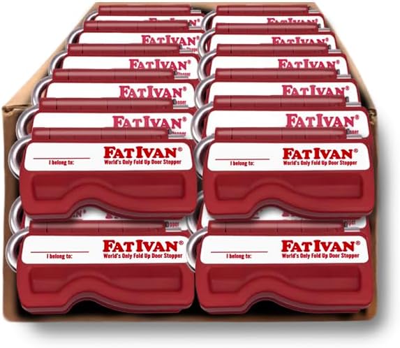 The Original Fat Ivan Fold Up Doorstop Wedge with Magnet - for Moving Office Home or School - Great for Police, Admin, Firefighters and Any time You Need a Door to Stay Open