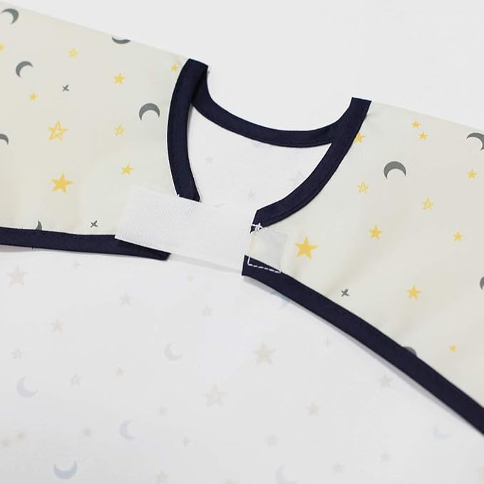 Plie Long Sleeve Waterproof Bib for Toddlers – Soft Feeding Smock for Baby Mealtime, Self-Feeding, BPA-Free, Easy Clean