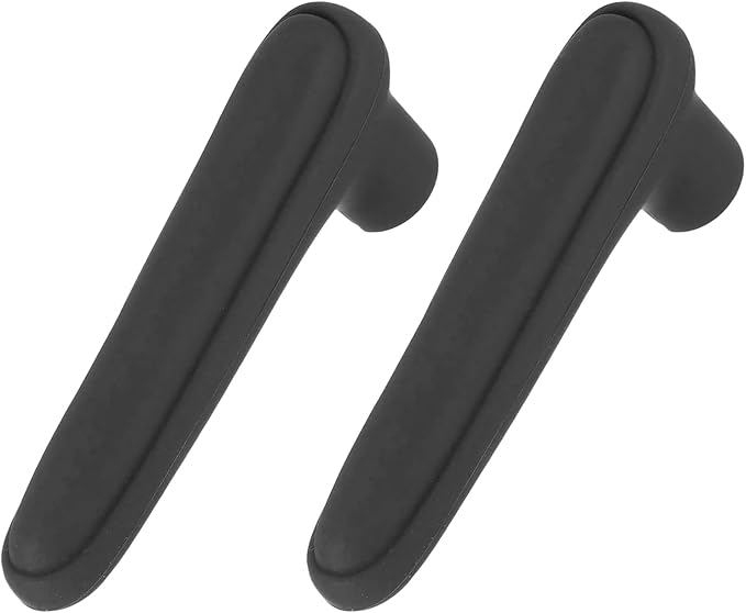 uxcell 2 Pcs Door Handle Covers, Silicone Safety Doors Knob Handle Protector Covers Anti-Collision Soft Doors Pull Cover for Bedrooms Bathrooms Offices, Black