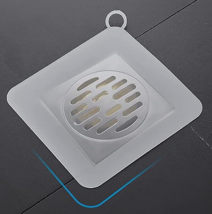 Silicone Tub Stopper Floor Drain Cover, 2 Pieces Sewer Anti-Odor Mat Deodorizing Drain Plugs for Kitchen, Bathroom and Laundry(8 x 8inch)