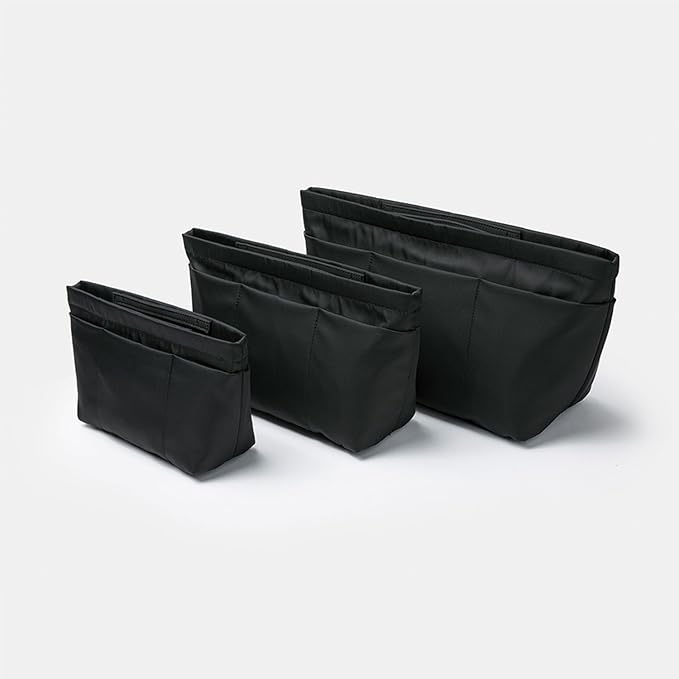 YONBEN Handbag Organizer Insert Bag Tote Shaper Bag Large Purse Organizer Insert Lightweight & Durable Nylon inner bag (L, black)