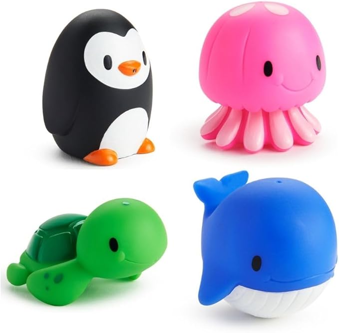 Munchkin Bath Toy Squirts, Ocean Sea Animal | 9 Months and Up | 16 Pack | For Babies and Toddlers