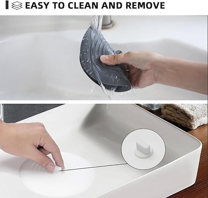 Tub Stopper 2PCS,Bathtub Drain Stopper,6 inches Bathtub Tub Drain Cover Stopper,Silicone Drain Plug,Kitchen Bathroom Hair Water Shower Stopper,Large Bathroom Laundry Accessories (Grey/White)