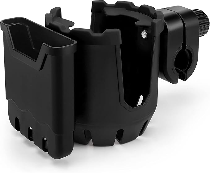 Accmor Stroller Cup Holder with Phone Holder, Universal Cup Holder, 2-in-1 Cup Phone Holder for Stroller, Bike, Walker, Wheelchair