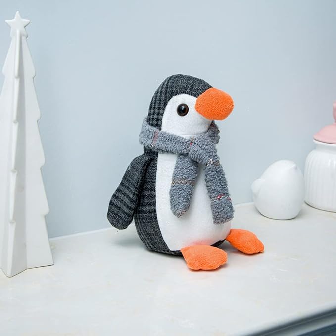 Marwood Cute Door Stopper Decorative Door Stops for Home and Office, Penguin Weighted Interior Doorstop Fabric Stuffed Animal Door Stopper Floor Decorative