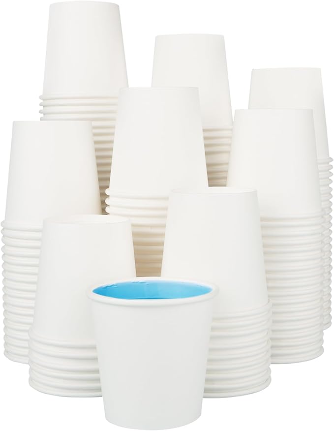 Huifany 300 Pack 5 oz Paper Cups, Small Bathroom Cups Disposable Paper Cup for Mouthwash,Hot/Cold Beverage Drinking Cup for Party, Picnic, BBQ, Travel and Event