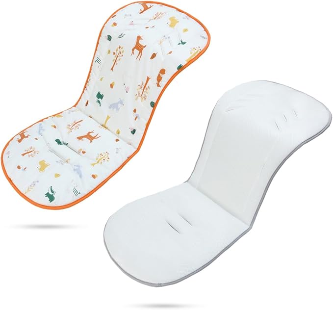 Universal Baby Stroller Seat Liners,Reversible Soft and Comfortable Baby Stroller Seat Cushion,Kids Seat Pads for Toddlers & Preschoolers -30 * 13.8'',1 Pack(Autumn Forest)