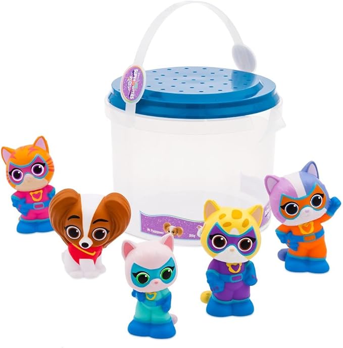 Disney Store Official Bath Set (Super Kitties) - Kids Bath Accessories with Beloved Disney Characters - Colorful and Fun Bath Time Essentials for Kids - Suitable for All Ages
