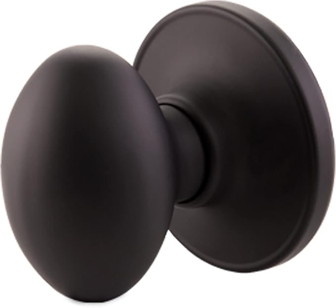 Design House 779165 Egg Dummy Door Knob Matte Black