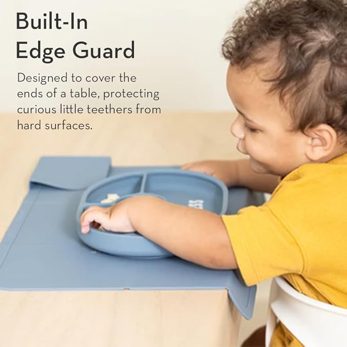 Silicone Placemat for Babies & Toddlers by Bella Tunno, Non-Slip Baby Feeding Mat for High Chair & Table, Dining, Eating, Food & Travel Placemat for Kids