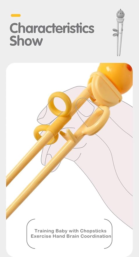 Goryeo Baby Training Chopsticks for Kids - Kids Chopsticks Use Completely Harmless Material - Anti-dislocation Buckle Design - Includes Portable Box