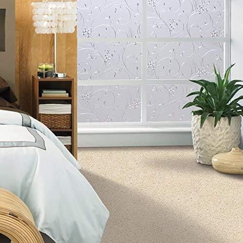 Niviy Static Cling Non-Adhesive Window Film Frosted Glass Film Bathroom Door Glass Decoration Window Film Privacy Covering (35.4"x 157")