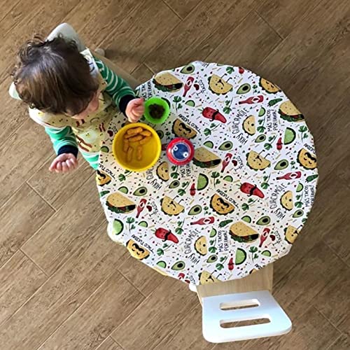 BapronBaby Taco Party Splash Mat - Waterproof Catch-All for Under High Chairs, Floors, Tables, Playtime or Arts & Crafts - Machine Washable - 45" x 45”