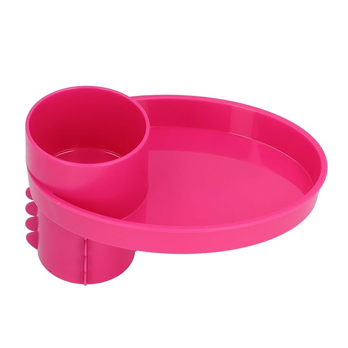 Keenso Car Seat Snack Tray,Portable Travel Rotating Cup Holder Plate for Car Seats, Booster,Stroller (#12)