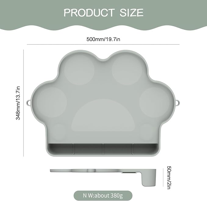 Baby Silicone Placemats for Toddler Kids, Durable Food Grade Silicone with Non-Slip Suction, Sticky Table Mats for Restaurants Home Travel