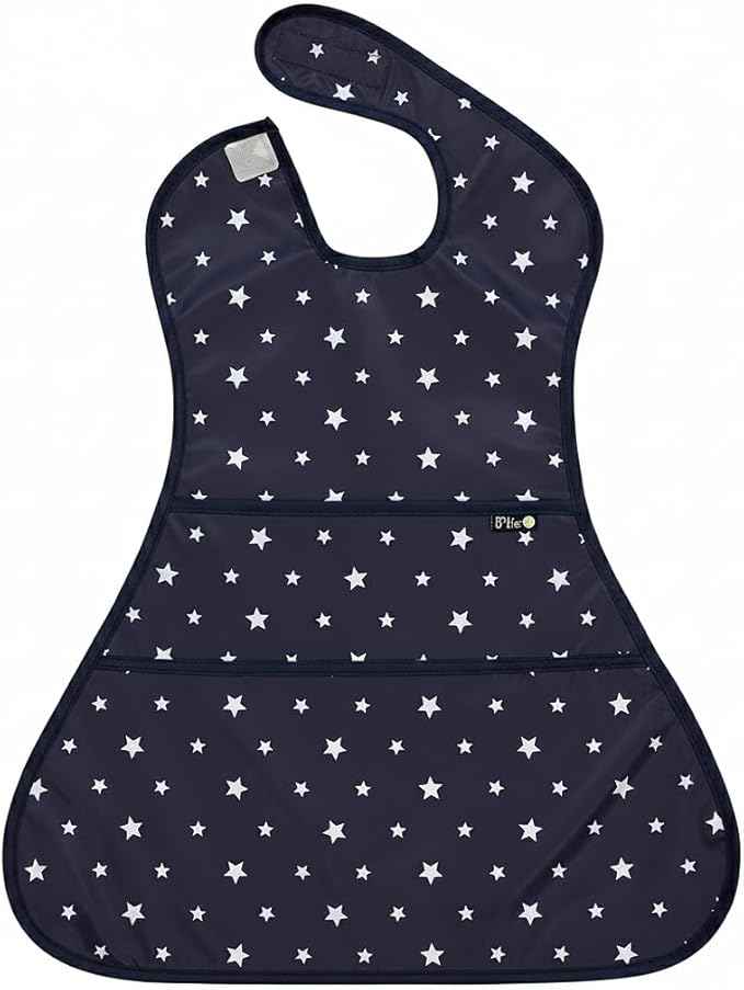 Plie Full Coverage Waterproof Feeding Bib for Toddlers – Extra Long Apron Bib for Mealtime, Self-Feeding, High Chairn