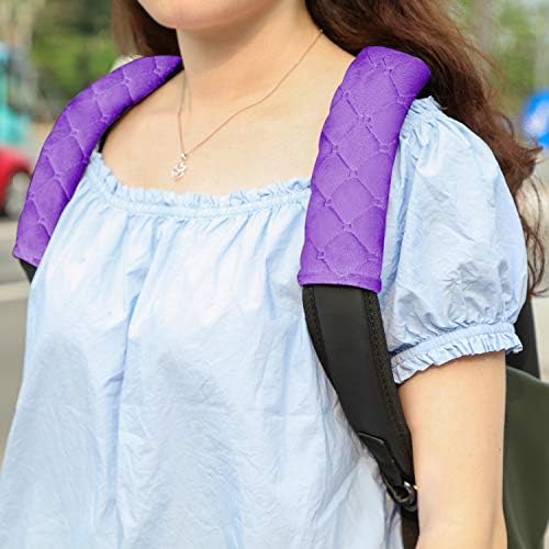 Tatuo 4 Pack Seat Belt Cover Extra Long Seat Belt Pads for Car Soft Comfort Shoulder Strap Covers Harness Pads Helps Protect Your Neck and Shoulder(10.6 Inch,Purple)
