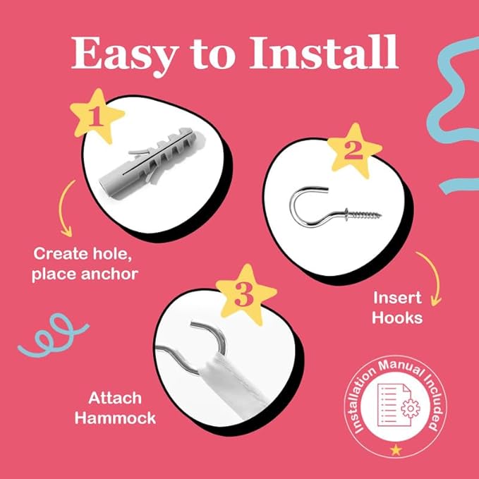 Lilly's Love Stuffed Animal Hammock | Corner Hanging Organizer, Toy Storage, Stuffed Animal Storage Net | Made From Quality Fishing Net, Holds 12lbs | 67"x47"x47" (Party Purple)
