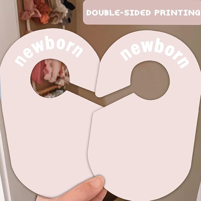 8 Pack Baby Closet Dividers – Pure Green Nursery Organizer for Baby Clothes 0-24 Months, Closet Size Markers, Baby Clothing Organizer for Nursery (blush)