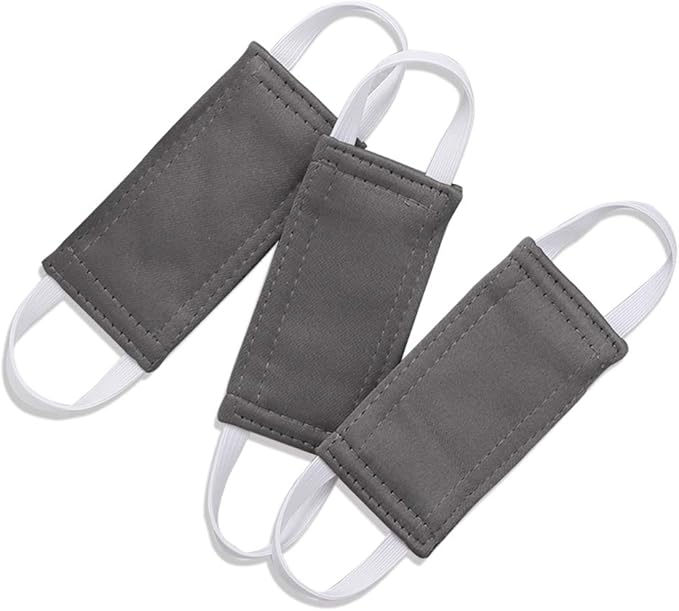 PONY DANCE Baby Door Latch Covers Closer - Nursery Door Closer Silencer with Strong Elastic Straps for Good Sleep Thick Solid Door Cushion for Jammer Noise Reducing, 6 Pieces, W 4 x L 2 inches, Grey