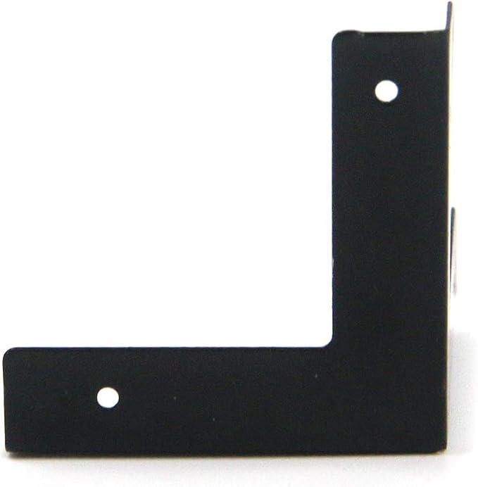 T Tulead Light Duty L Shape Iron Corner Protectors Box Corner Furniture Edge Guard 1.29"x0.35" Decorative Black Corner Protectors Edge Protector 20PCS with Mounting Nails