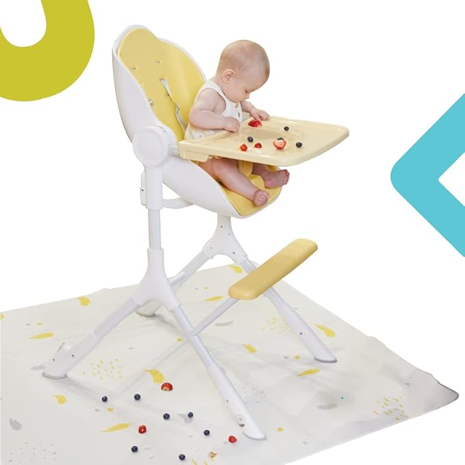 ORIBEL Splat Mat| 51''x51''| Baby Splat Mat for Under High Chair| Easy to Clean Mat| Non-Slip Play Mat| Stain & Water- Resistant| Machine Washable Spill Mat