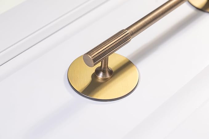 trust4care 4-Pack Large Brushed Antique Brass Backplate for Cabinet Knobs, 2-1/3" Thick Round Rosette Back Plate for Bifold Doors & Closet Doorknobs, Weather Gold Finish Metal Washer Sheets