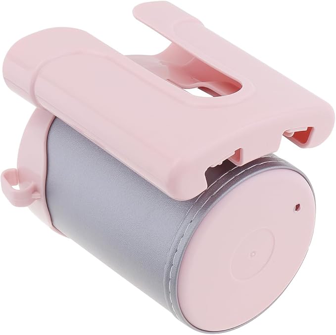 Tobefore Bike Cup Holder ABS+PU Leather with Phone Mount and Keys Hook，Adjustable Drink Holder for Bicycle Handlebar,Universal Coffee Cup Holder for Bicycle, Wheelchair, Scooter and Walker(Gray Pink)