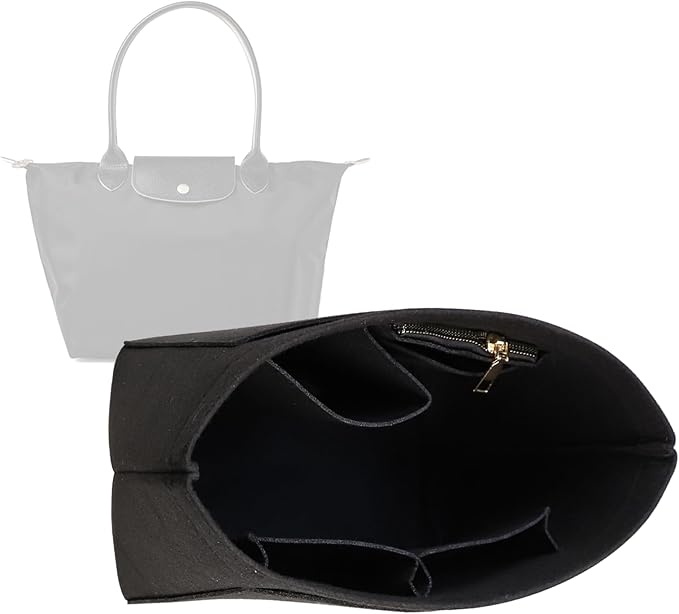 Lckaey Purse Organizer Insert for le pliage organizer insert(Large) Handbags Organizer 1012black2-L