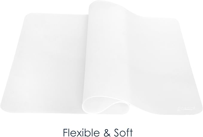 GASARÉ, Placemats Set of 4, Silicone Placemats, Table Mats, Non-Slip, Easy to Clean, Heat Resistant, Flexible, 20% Thicker, 16 x 12 inches x 1.1mm, Semi-Transparent