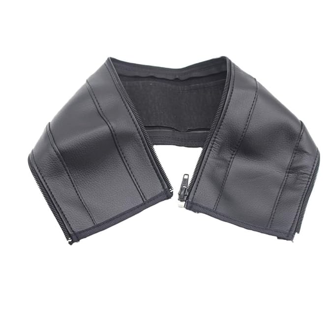 MINILUJIA Baby Stroller Armrest Bumper Handlebar Sleeve Cover Universal Handle Cover DustProof Protect PU Leather Case with Removable Zipper Black
