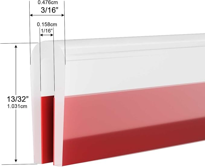 Silicone Edge Trim Self-Adhesive U Channel Silicone Edge Trim Edge Protector for Sheet Metal (Clear, Fit 1/16" - L 20')