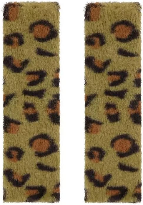 2 Pack Seat Belt Cover Pad, Cute Plush Leopard Print Seatbelt Covers Seatbelt Shoulder for More Comfortable Driving, Plush Fluffy Soft Seat Belt Cover, Car Interior Accessories, Green