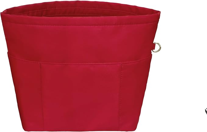 Vercord Purse Insert Organizers for Petite Tote Bag Organizer Insert Inside Handbag Shaper with Zipper Red Mini