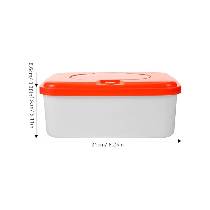 DOITOOL 2 Pcs Baby Wipes Dispenser Plastic Wipe Holder Container Case with Sealing Design Refillable Container Emapty Box Keeps Easy Open and Close for Bathroom Nursery (Random Color)
