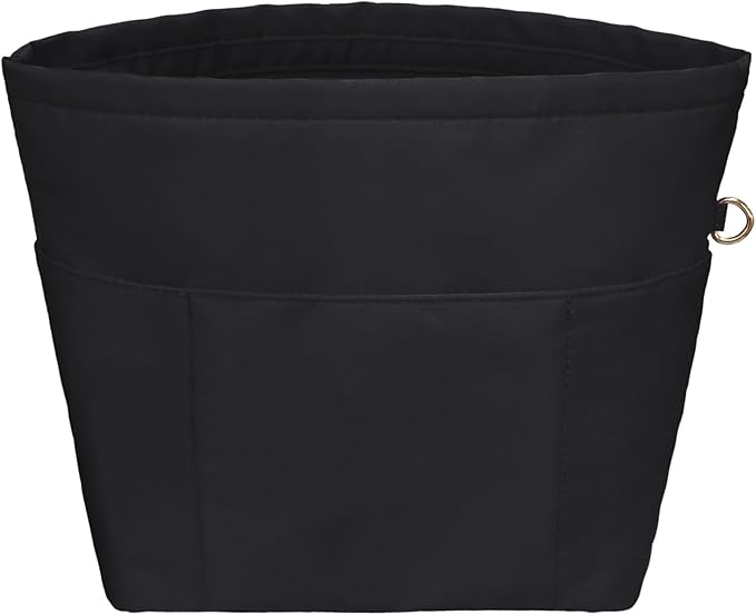 Vercord Purse Insert Organizers for Petite Tote Bag Organizer Insert Inside Handbag Shaper with Zipper Black