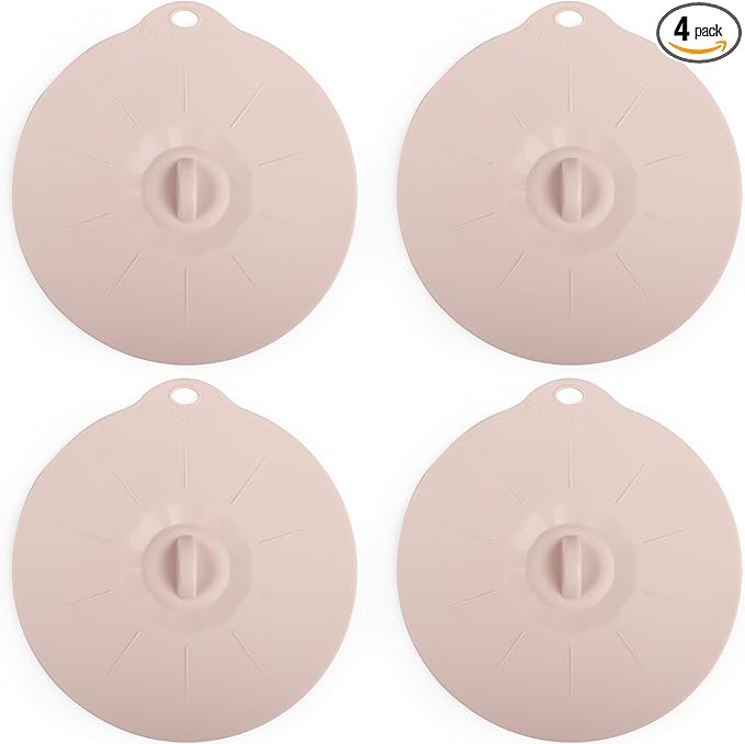 4"-12" Silicone Lids for Cups Bowls Plates Pans, Microwave Splatter Cover, Kitchen Containers Lids Cover for Food Storage, Small 5.9" 4 Pack