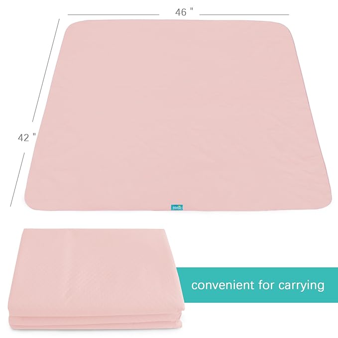 Splat Mat 2 Pack for Under High Chair & Arts & Crafts & Eating Mess, Waterproof 42''×46'' Baby Playtime Anti-Slip High Chair Mat for Floor or Table, Reusable & Portable Splash Mat for Under High Chair
