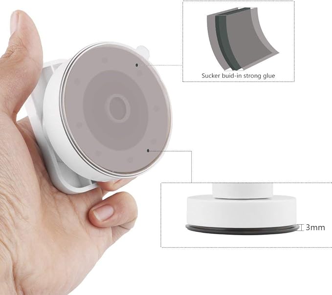 2 Pack Strong Suction Cup Drawer Glass Mirror Wall Tile Handle Bathroom Bathroom Door Handle Glass Door Handle Suction Handle