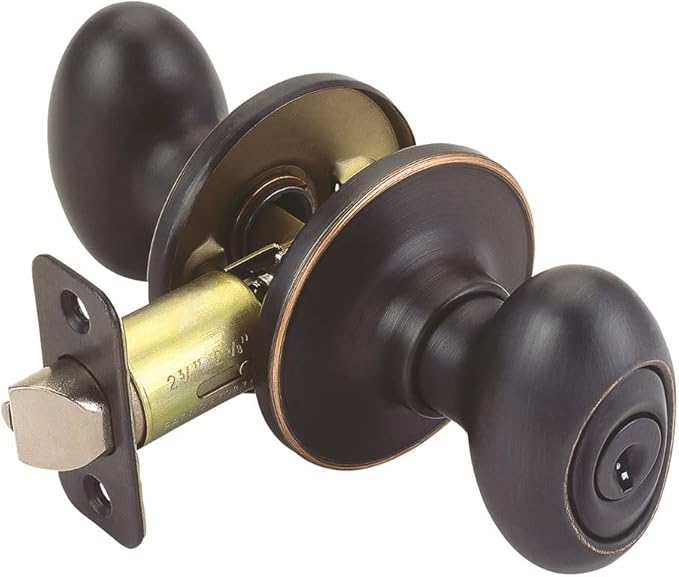 Design House 750596 Egg Keyed Entry Door Knob Oil Rubbed Bronze