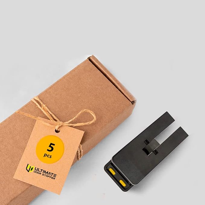5 Pack Ultimate Door Stopper | Pocketstop | Non Slip Rubber Feet Door Stop | Foldable Door Wedge | Lightweight & Portable Door Holder | Portable Door Lock | Door Stopper Wall Protector