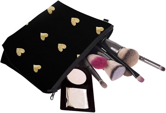 Deanfun Small Makeup Case - Cute and Waterproof Cosmetic Bag for Women(Heart D5-51356)