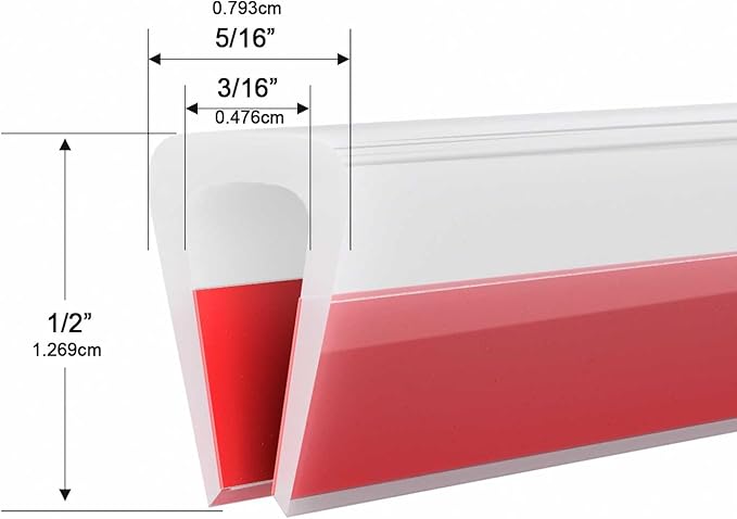 Silicone Edge Trim Self-Adhesive U Channel Silicone Edge Trim Edge Protector for Sheet Metal (Clear, Fit 3/16" - L 20')